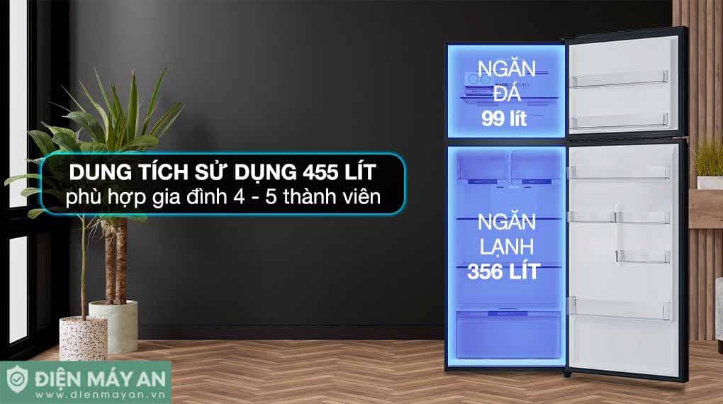 Tủ lạnh Aqua Inverter 455 lít AQR-T518FA(SL)
